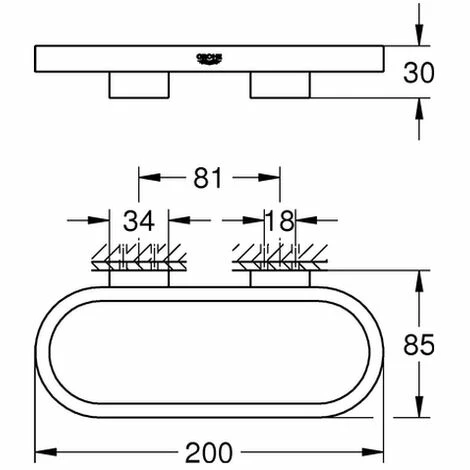 GROHE Handtuchring und Halter Selection 41035 chrom, 41035000 GROHE Handtuchring Und Halter Selection 41035 Chrom, 41035000 -GROHE Geschäft 26328819 2