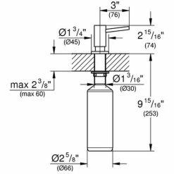 Grohe Seifenspender Cosmopolitan 40535 Vorratsbehälter 0,4 L Hard Graphite Geb., 40535AL0 -GROHE Geschäft 26330639 2