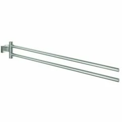 GROHE Handtuchhalter Essentials Cube 40624_1 2-armig 439mm Supersteel, 40624DC1