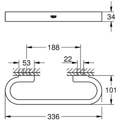 GROHE Wannengriff Selection 41064 300mm warm sunset gebürstet, 41064DL0 GROHE Wannengriff Selection 41064 300mm Warm Sunset Gebürstet, 41064DL0 -GROHE Geschäft 26332102 2