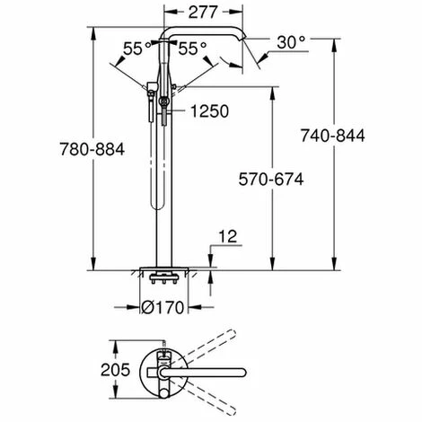 Grohe Einhebel-Wannenarmatur Essence 23491 Bodenmontagefür 45984 Warm sunset Grohe Einhebel-Wannenarmatur Essence 23491 Bodenmontagefür 45984 Warm Sunset -GROHE Geschäft 26555308 2