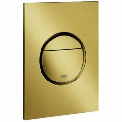 GROHE WC-Betätigung Nova Cosmopolitan S 37601, 2-Mengen- Und Start & Stopp-Betätigung, 130 X 172 Mm, Für Kleinen Revisionsschacht, Senkrechte Montage, Cool Sunrise Gebürstet