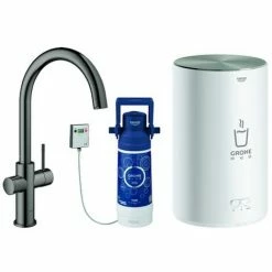 Grohe Armatur Und Boiler Red Duo M-Size C-Auslauf Hard Graphite, 30083A01
