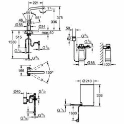 Grohe Armatur Und Boiler Red Duo M-Size L-Auslauf Warm Sunset, 30327DA1 -GROHE Geschäft 26555852 2
