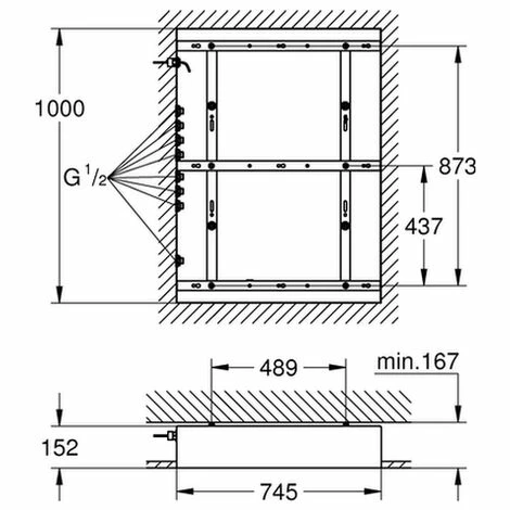 Grohe Rohbauset Rainshower F-Series 40'' 26376 für AquaSymphony Deckenbrause neu Grohe Rohbauset Rainshower F-Series 40'' 26376 Für AquaSymphony Deckenbrause Neu -GROHE Geschäft 26556001 2