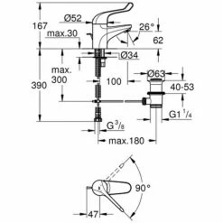 Grohe Sicherheitsmisch-Waschtisch Batterie EuroEco Special 32788 Zugst.-Ablaufgrt. Chrom 32788000 3 Grohe Sicherheitsmisch-Waschtisch Batterie EuroEco Special 32788 Zugst.-Ablaufgrt. Chrom 32788000 -GROHE Geschäft 26556929 2