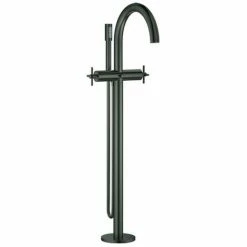 Grohe Zweigriff-Wannenarmatur Atrio 25044 Bodenmohne Kreuz-Gr. Hard Graphite Geb, 25044AL3