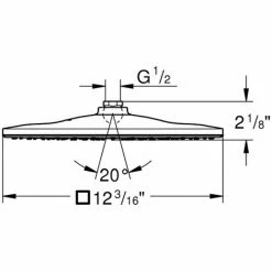 Grohe Kopfbrause Rainshower 310 Mono Cube 26568 9,5 L/min Chrom, 26568000 -GROHE Geschäft 26558955 2