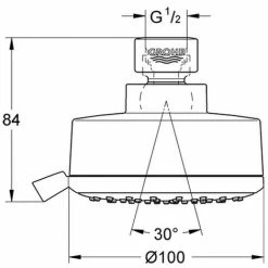 Grohe Kopfbrause Tempesta C 100 275 X 1 4 Strahlarten 9,5 L/mIn Chrom -GROHE Geschäft 26566691 2