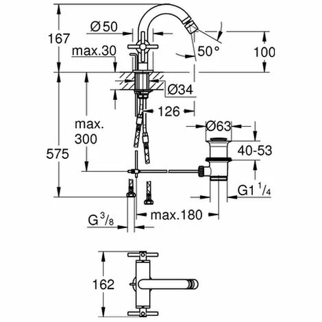 Grohe Zweigriff-Bidetbatterie Atrio 24027 Kreuz-Griff warm sunset, 24027DA3 Grohe Zweigriff-Bidetbatterie Atrio 24027 Kreuz-Griff Warm Sunset, 24027DA3 -GROHE Geschäft 26566810 2