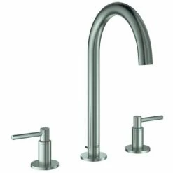 Grohe 3 Loch Waschtischarmatur Atrio 20009 Rohrauslauf Hebelgriff Supersteel, 20009DC3