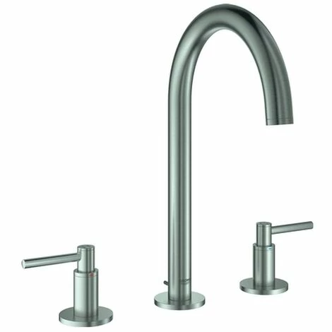 Grohe 3 Loch Waschtischarmatur Atrio 20009 Rohrauslauf Hebelgriff supersteel, 20009DC3 Grohe 3 Loch Waschtischarmatur Atrio 20009 Rohrauslauf Hebelgriff Supersteel, 20009DC3 -GROHE Geschäft 26568511 1
