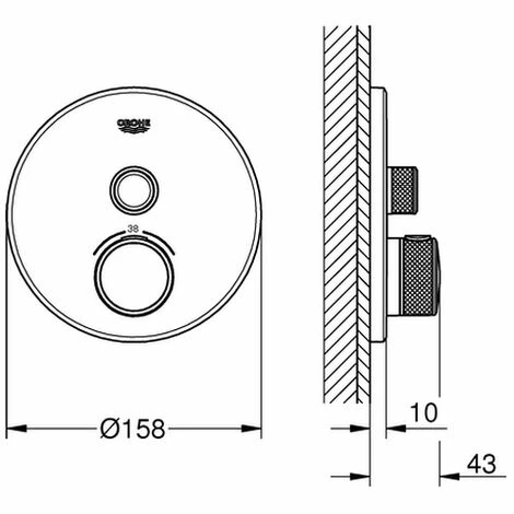 Grohe Thermostat Grohtherm SmartControl rund 1 Absperrventil warm sunset geb., 29118DL0 Grohe Thermostat Grohtherm SmartControl Rund 1 Absperrventil Warm Sunset Geb., 29118DL0 -GROHE Geschäft 26568776 2