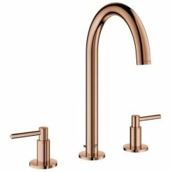 Grohe 3-Loch- Waschtisch Batterie Atrio 20009 Rohrauslauf Hebelgriff Warm Sunset, 20009DA3