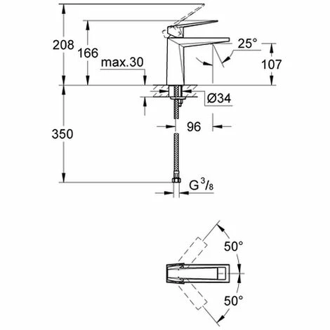 Grohe Einhand Waschtisch Batterie Allure Brilliant 23033 glatter Körper hard graphite geb., 23033AL0 Grohe Einhand Waschtisch Batterie Allure Brilliant 23033 Glatter Körper Hard Graphite Geb., 23033AL0 -GROHE Geschäft 26571202 2