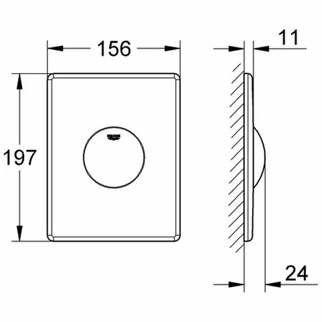 Grohe WC Betätigung Skate 385 X 1 Menge Waagr. Ohne Senkrecht Mattchrom 38573P00 4 Grohe WC Betätigung Skate 385 X 1 Menge Waagr. Ohne Senkrecht Mattchrom 38573P00 – Bild 2