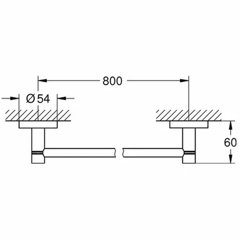 Grohe Badetuchhalter Essentials 40386 800mm Hard Graphite 4 Grohe Badetuchhalter Essentials 40386 800mm Hard Graphite – Bild 2