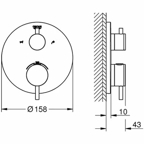 Grohe THM-Wannenbatterie Atrio 24138 FMS f. 35600 2-Wege-Umst. hard graphite geb., 24138AL3 Grohe THM-Wannenbatterie Atrio 24138 FMS F. 35600 2-Wege-Umst. Hard Graphite Geb., 24138AL3 -GROHE Geschäft 26571936 2