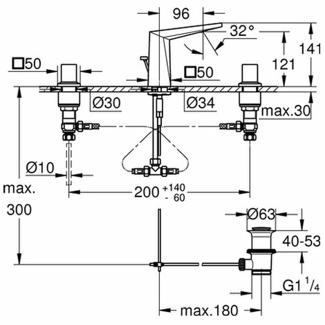 Grohe 3-Loch Waschtisch batterie Allure Brilliant 20342 flacher Auslauf hard graphite geb., 20342AL0 Grohe 3-Loch Waschtisch Batterie Allure Brilliant 20342 Flacher Auslauf Hard Graphite Geb., 20342AL0 -GROHE Geschäft 26572691 2