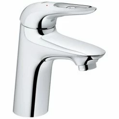 Grohe Einhandmischer Waschtischarmatur Eurostyle 23567 S-Size Grohe ZERO Glatter Körper Chrom, 23567003
