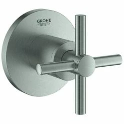 Grohe Unterputz -Ventil-Oberbau Atrio 19069 Kreuz-Griff Supersteel, 19069DC3