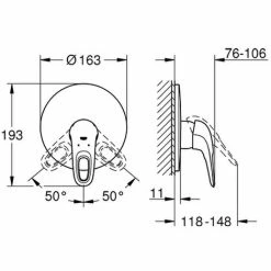 Grohe Einhandmischer Brausearmatur Eurostyle 195 X 19507LS3 -GROHE Geschäft 26781135 2