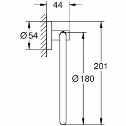 Grohe Handtuchring Essentials 40365 Hard Graphite -GROHE Geschäft 28438844 2