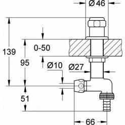 Grohe WAS Untertischventil DN 15 Verstellbar Bis 50 Mm Chrom 41050000 -GROHE Geschäft 28801256 3