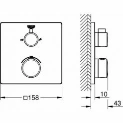 Grohe Thermostat-Wannenbatterie GROHTHERM Mit Integrierter 2-Wege-Umstellung, Für Rapido SmartBox (35600) Chrom 24080000 -GROHE Geschäft 29601653 3