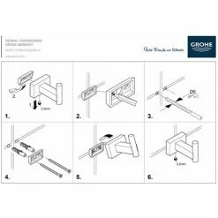 GROHE Essentials Cube Halter, Chrom - 40508000 -GROHE Geschäft 29645546 4