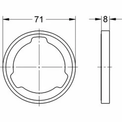 GROHE Ausgleichsscheibe RAINSHOWER Chrom Chrom -GROHE Geschäft 31393510 3