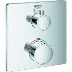 GROHE Thermostat-Brausebatterie GROHTHERM M Int 2-W-Umst. F Rapido SB (35600) Chr Chrom