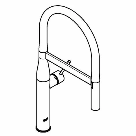 GROHE Einhand-Spültischbatterie ESSENCE DN 15, Metallbrause Chrom Chrom 4 GROHE Einhand-Spültischbatterie ESSENCE DN 15, Metallbrause Chrom Chrom – Bild 2