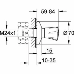 GROHE UP-Ventil-Oberbau COSTA Markierung Blau, EBT 15-35mm Chrom Chrom 4 GROHE UP-Ventil-Oberbau COSTA Markierung Blau, EBT 15-35mm Chrom Chrom -GROHE Geschäft 32961152 3