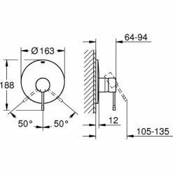Grohe Einhand-Brausebatterie ESSENCE Warm Sunset Gebürstet 19286DL1 -GROHE Geschäft 33383071 4
