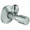 GROHE Eckventil 22037 1/2x3/8'' Rosette Metallgriff Supersteel, 22037DC0