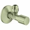 GROHE Eckventil 22039 1/2x3/8'' Rosette Metallgriff Selbstd. Nickel Gebürstet, 22039EN0 -GROHE Geschäft 35400345 1