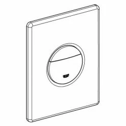 Grohe Abdeckplatte 42375 Mit Drucktaste Chrom