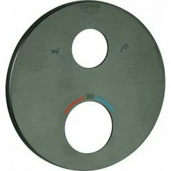 Grohe Rosette 49075 Rund Für THM-FMS Hard Graphite Gebürstet