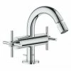 Grohe Atrio Bidet-Einlochbatterie, DN 15, Kreuzgriffe, Farbe: Chrom - 24027003 -GROHE Geschäft 40536268 1