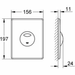 Grohe Betätigungsplatte Skate Verchromt -GROHE Geschäft 42088230 2