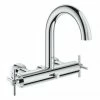 Grohe Atrio Wannenbatterie, DN 15, Wandmontage, Kreuzgriffe, 2 Verbraucher, Farbe: Chrom - 25010003 -GROHE Geschäft 42416671 1