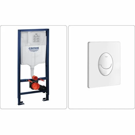 GROHE Wand WC Vorwandelement Rapid-SL & GROHE SKATE WC-Betätigungsplatte weiß GROHE Wand WC Vorwandelement Rapid-SL & GROHE SKATE WC-Betätigungsplatte Weiß -GROHE Geschäft 42747754 1