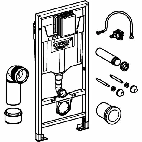GROHE Wand WC Vorwandelement Rapid-SL & GROHE SKATE WC-Betätigungsplatte weiß GROHE Wand WC Vorwandelement Rapid-SL & GROHE SKATE WC-Betätigungsplatte Weiß -GROHE Geschäft 42747754 5