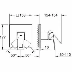 Grohe Eurocube Einhand-Brausebatterie Chrom 24061000 -GROHE Geschäft 44149075 5