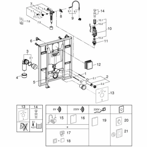 Grohe Rapid SL Element für WC 113 m Bauhöhe mit Befestigung für Rückenstütze und Haltegriffe 39140000 Grohe Rapid SL Element Für WC 113 M Bauhöhe Mit Befestigung Für Rückenstütze Und Haltegriffe 39140000 -GROHE Geschäft 44150451 5