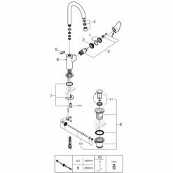 Grohe BauEdge Einhand-Waschtischbatterie 1/2" L-Size Chrom 23760001 -GROHE Geschäft 44150901 3