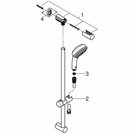 Grohe Tempesta Cosmopolitan 100 Brausestangenset 2 Strahlarten chrom 27788002 Grohe Tempesta Cosmopolitan 100 Brausestangenset 2 Strahlarten Chrom 27788002 -GROHE Geschäft 44150969 4