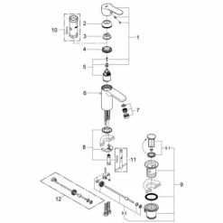 Grohe Eurostyle Cosmopolitan Einhand-Waschtischbatterie 1/2" S-Size Chrom EcoJoy -GROHE Geschäft 44151095 4
