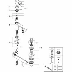 Grohe Eurostyle Cosmopolitan Einhand-Waschtischbatterie 1/2" S-Size Chrom EcoJoy -GROHE Geschäft 44151095 5